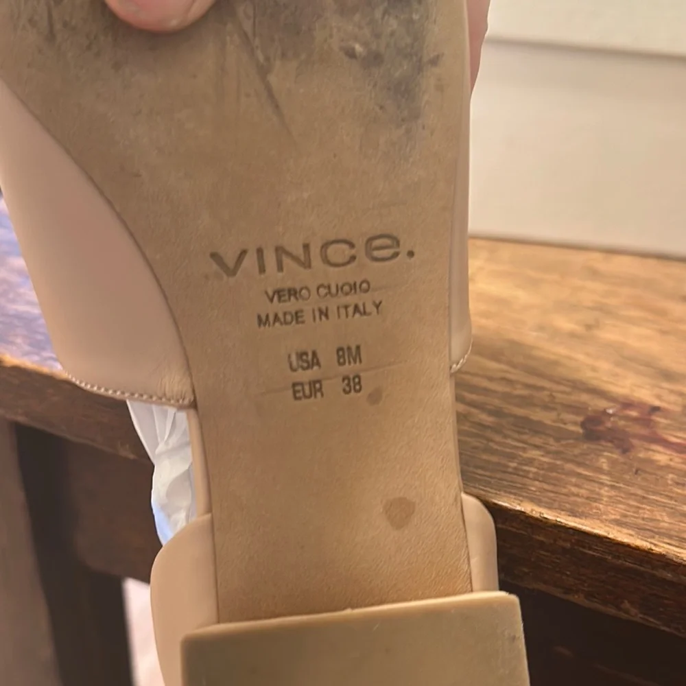 Vince Tan Flats Sleek Minimalist Design w/box - Picture 5 of 8